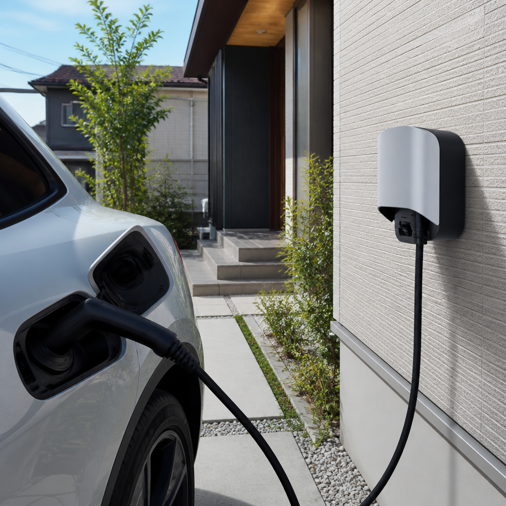 住宅のEV充電コンセント